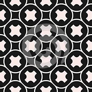 Seamless pattern, geometric texture, smooth crosses, circular grid.