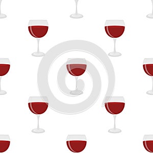 Seamless pattern of glass for wine, merlot, cabernet, sangria.