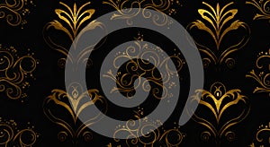 Gold Foil Pattern Wallpaper Background