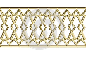 Seamless pattern gold pattern on a white background