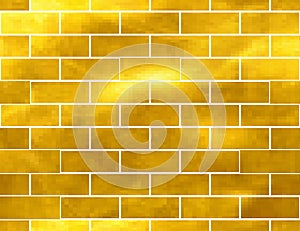 Seamless pattern of Golden bricks