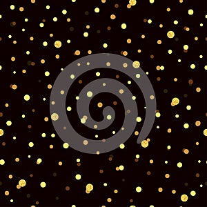 Seamless pattern with golden dots.