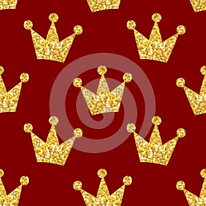 Seamless pattern with crowns