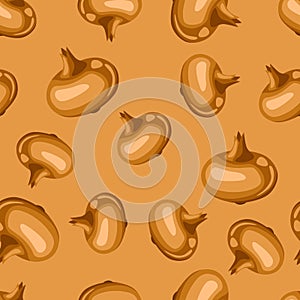 Seamless pattern with of golden ripe onion.