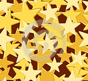 Seamless pattern with golden stars.
