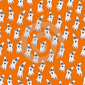 Seamless pattern with gosts