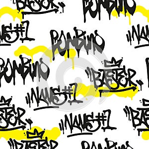 Seamless pattern graffiti