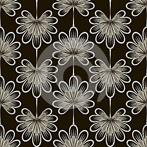 Seamless pattern graphic ornament. Floral stylish background. Re