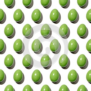 Seamless Pattern of Green Egg