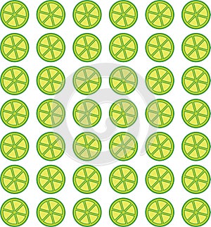 Seamless pattern of Green lemon