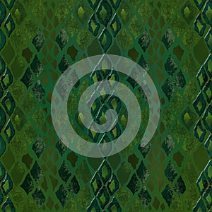 Seamless pattern of green snake skin