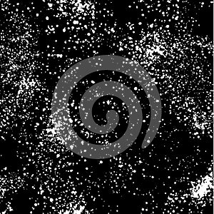 Seamless pattern in grunge style. Ink splashes. Black and white