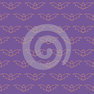 Seamless pattern Halloween background with bats.