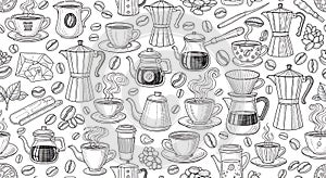 Coffee Pattern Sketch