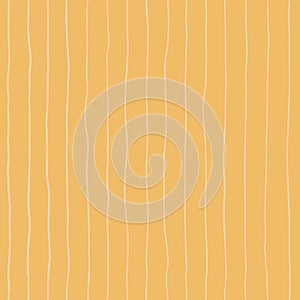 Seamless pattern with Hand drawn doodle stripes on a gold background. Yellow texture with thin lines for wrapping paper, covers