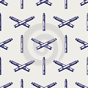 Seamless pattern with hand drawn e-cigarette