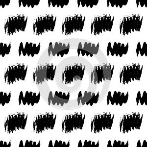 Seamless pattern with hand drawn scribble smears