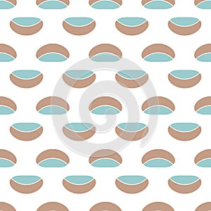 Seamless pattern with hand drawn vector elements. Colorful background in minimalist style