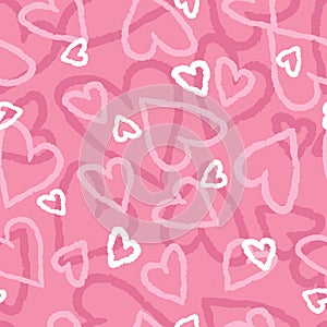 Seamless pattern with hearts