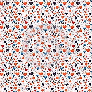 seamless pattern with hearts