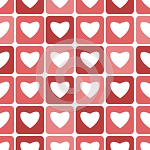 Seamless pattern with hearts