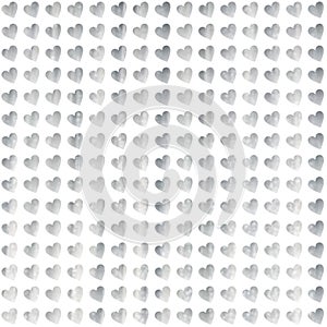 Seamless pattern of hearts in white abstract background, graphic design illustration wallpaper