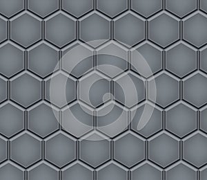 Seamless pattern of hex cobblestone pavement