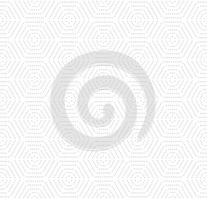 Seamless Pattern With Hexagonal Dotted Shapes