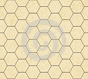 Seamless pattern of the hexagonal netting, geometric line art texture, pencil repeat backdrop. Nude tile design, minimal modern