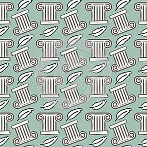 Seamless pattern on a historical theme