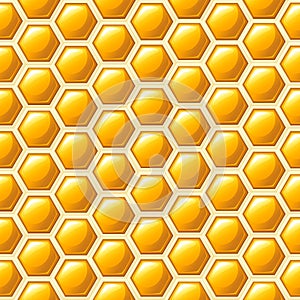 Seamless pattern. Honeycomb flat style. Vector illustration. Medical abstract pattern, honey natural product