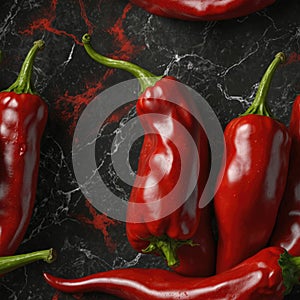 Seamless pattern of hot red chili peppers - Texture for packaging, fabric, wallpaper, clothing