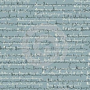 Seamless pattern of illegible handwriting poems. photo