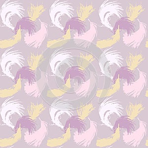 Seamless pattern with the image of feathers fluff