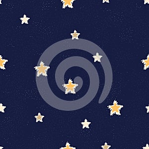 Seamless pattern. A pattern with the image of stars. Seamless pattern with the image of the night starry sky. Vector