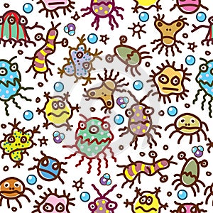 Seamless pattern of images of germs
