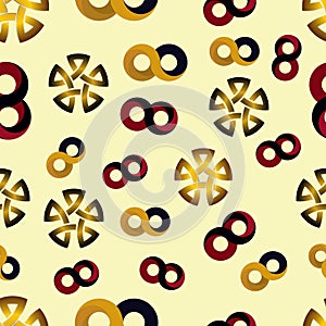 Seamless pattern of impossible shapes - infinity objects