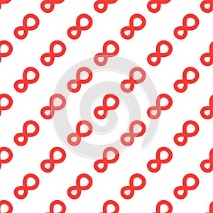 Seamless pattern with infinity symbol. Stylized geometric pattern. Stock vector illustration isolated on white background