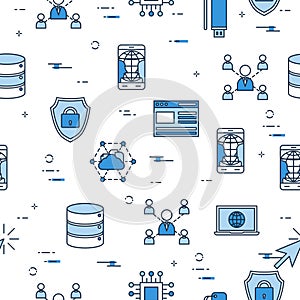 Seamless Pattern - Internet Technology icons