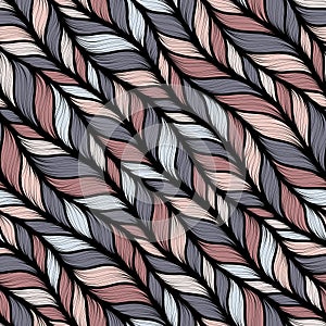 Seamless pattern with interweaving of braids