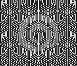 Seamless pattern from isometric cubes. Abstract geometric