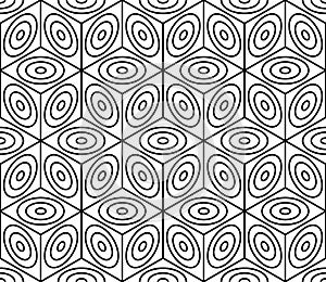 Seamless pattern from isometric cubes. Abstract geometric