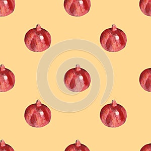 Seamless pattern with juicy granat.