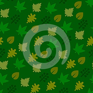 Seamless Pattern with Leaf Background. Vector