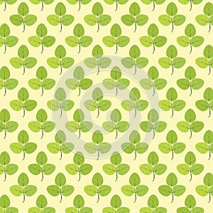 Seamless Pattern Of Leaf Background - Vector