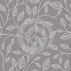 Seamless pattern with leafs