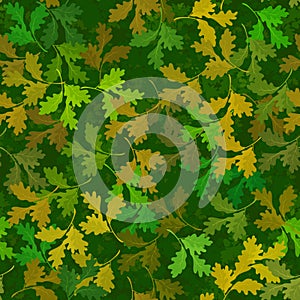 Seamless Pattern with Leaves