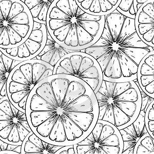 Seamless pattern from lemons. Can be used for background sites, fabrics, bymagi, etc. Vector illustration