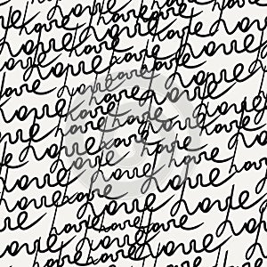 Seamless pattern Lettering love graphics photo