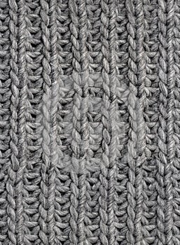 Seamless pattern of light grey knitting texture